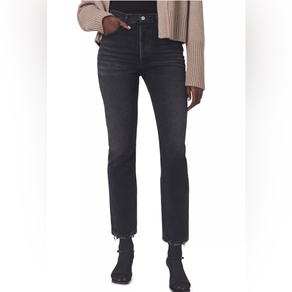Citizens of Humanity Jolene High Rise Straight Jeans in Stormy.